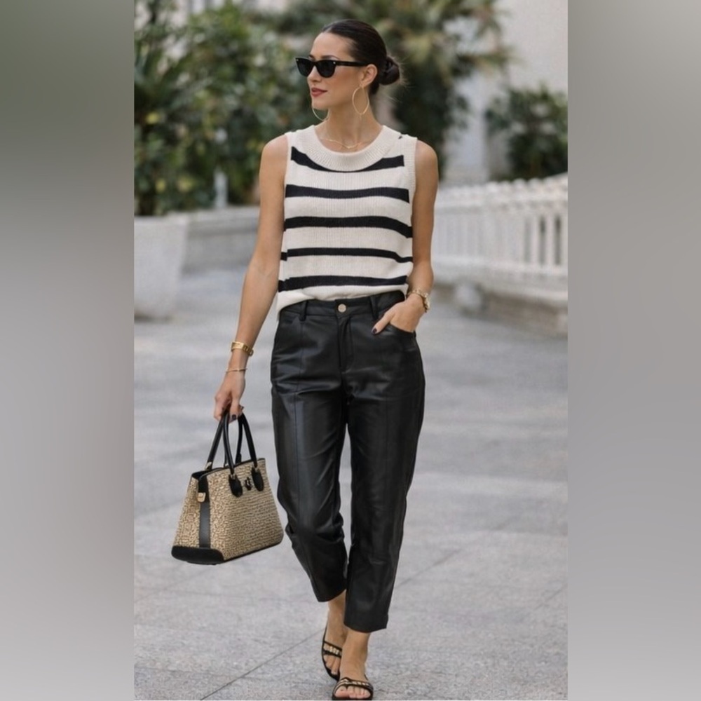 Zara High Rize Faux Leather pants